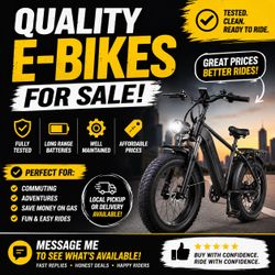 E-bikes for sale