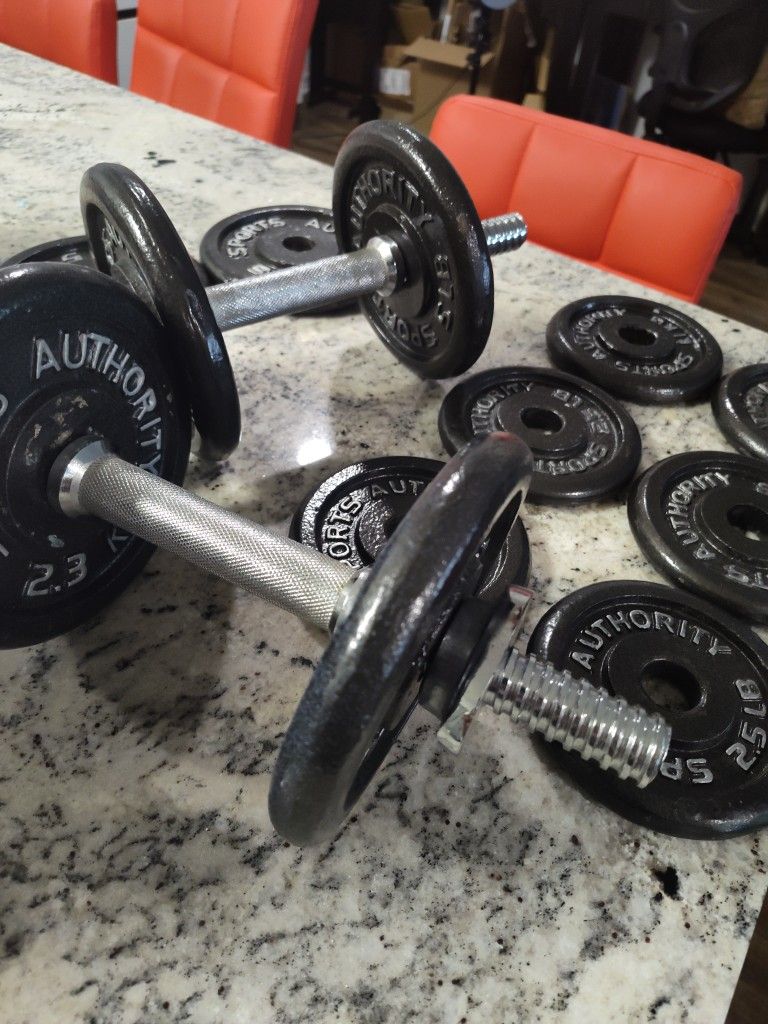 Dumbbell Handles And 2.5 And 5 Lb Weights