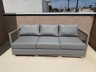 Gray Patio Sofa Couch!
