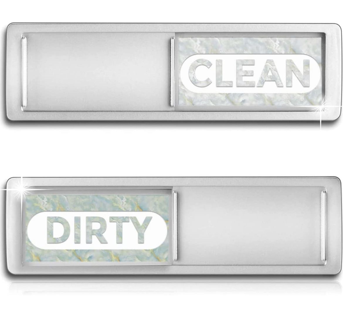 Dishwasher Magnet, Clean Dirty Sign Indicator for Dishwasher Non-Scratch  Easy to Read and Strong Slide for Changing Signs, Sleek and Convenient
