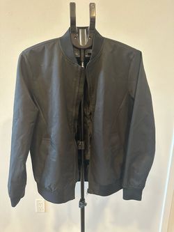 Topman Black Bomber Jacket Size Small NWOT Lightweight Full Zip Streetwear