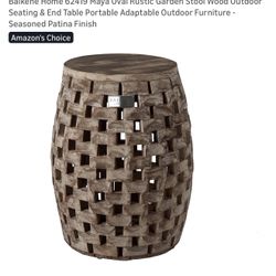 Rustic-style Garden Stool/Side Table