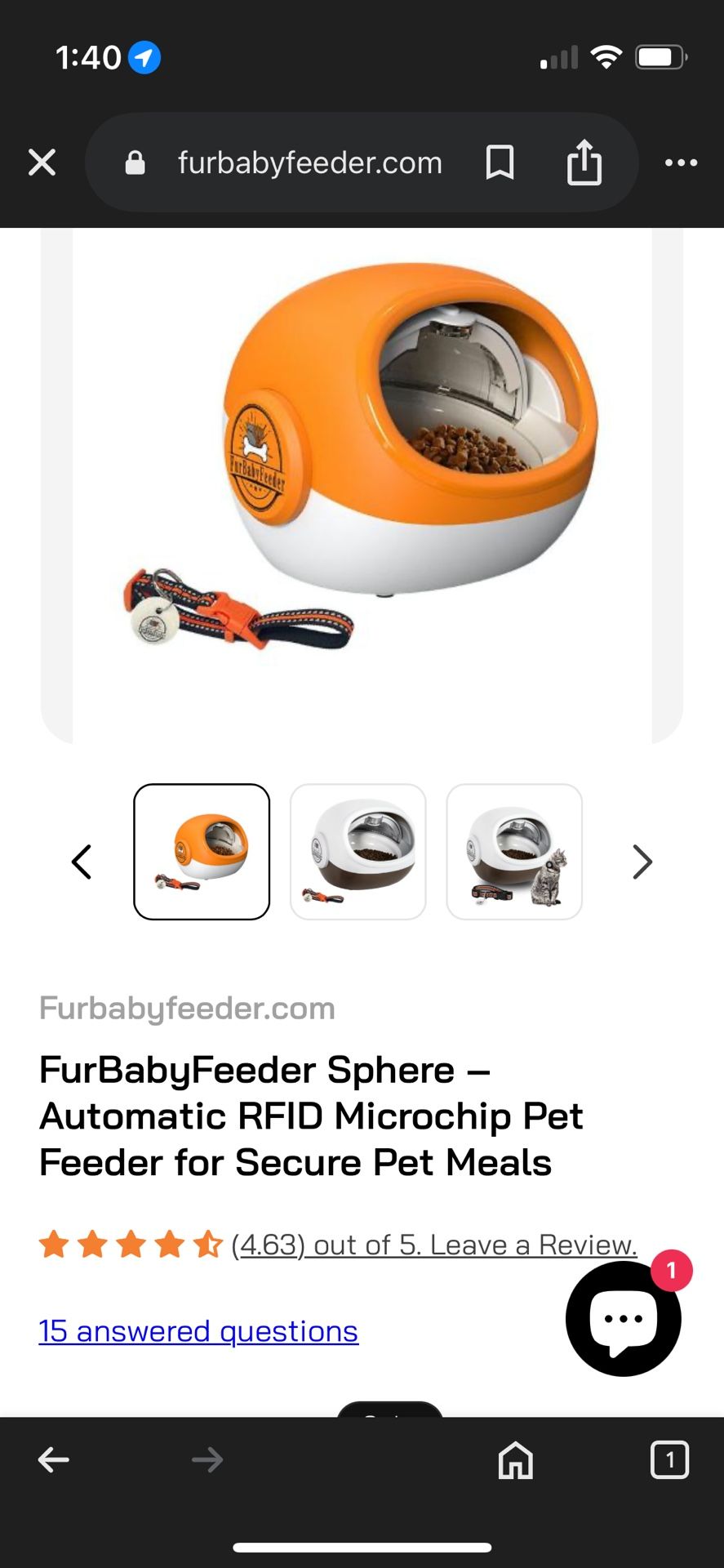 Fur baby feeder - automatic chip activated pet feeder