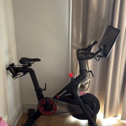 Peloton bike and weights