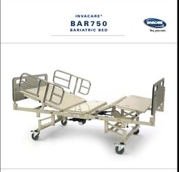 NEW Invacare BAR750 Bariatric Electric Hospital Bed – 750 lb Capacity – Open Box