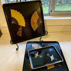 Vintage Japanese Lacquer Trays