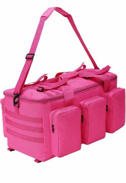 3 In 1 Military Duffel Bag 50L Gym Bag  Backpack for Sports Travel Basketball (50L-Rose)