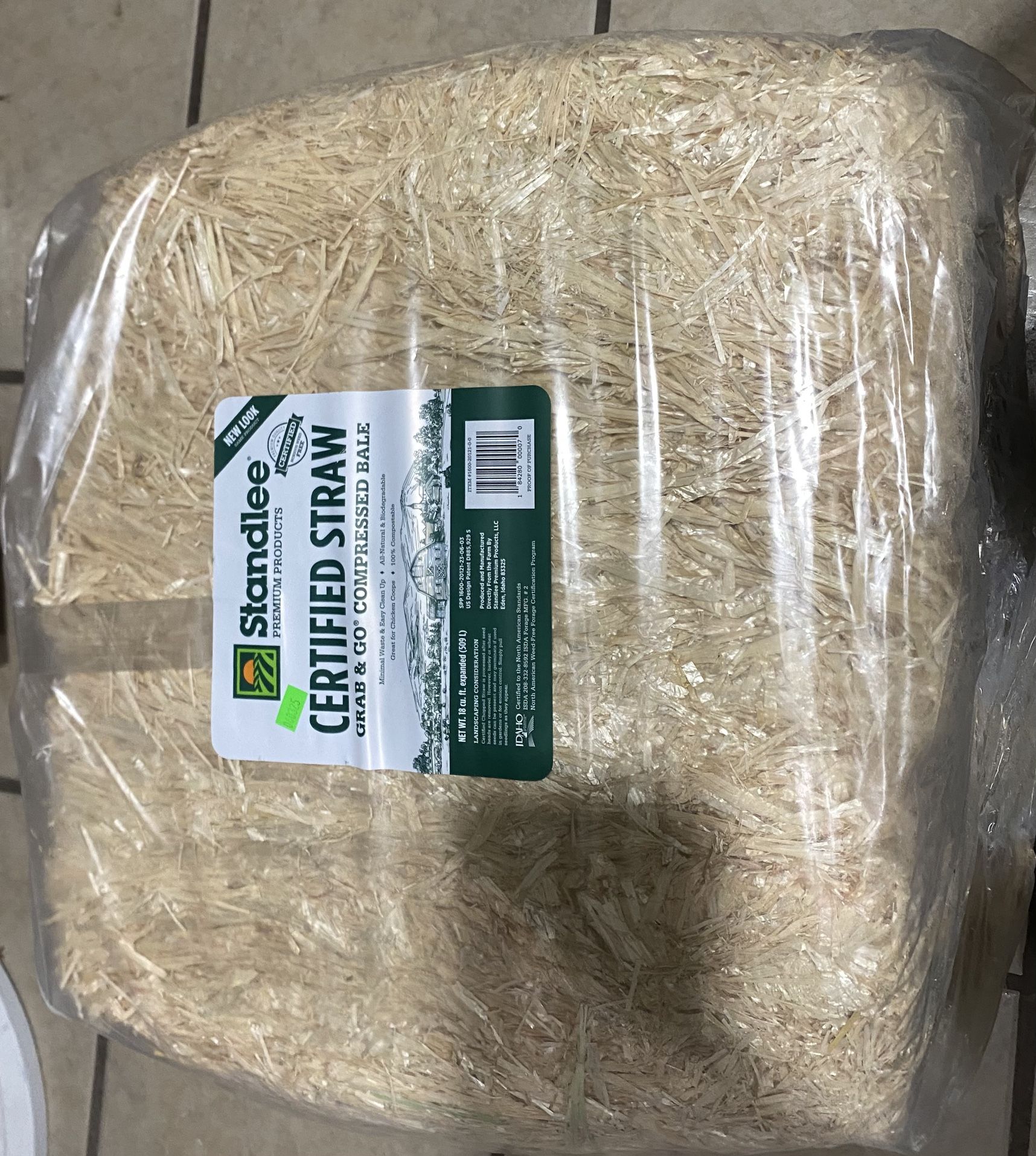 NEW  Standle Certified Straw   $15