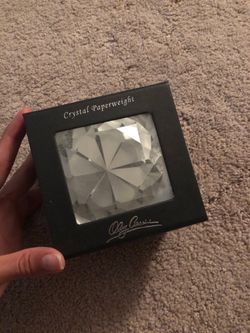 Oleg Cassini Crystal Paperweight