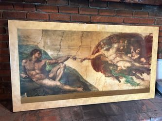 Frame print Michelangelo the creation of Adam
