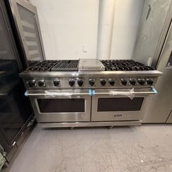 Viking Gas Range 60”Inch stainless Steel Dual Fuel Stainless Steel