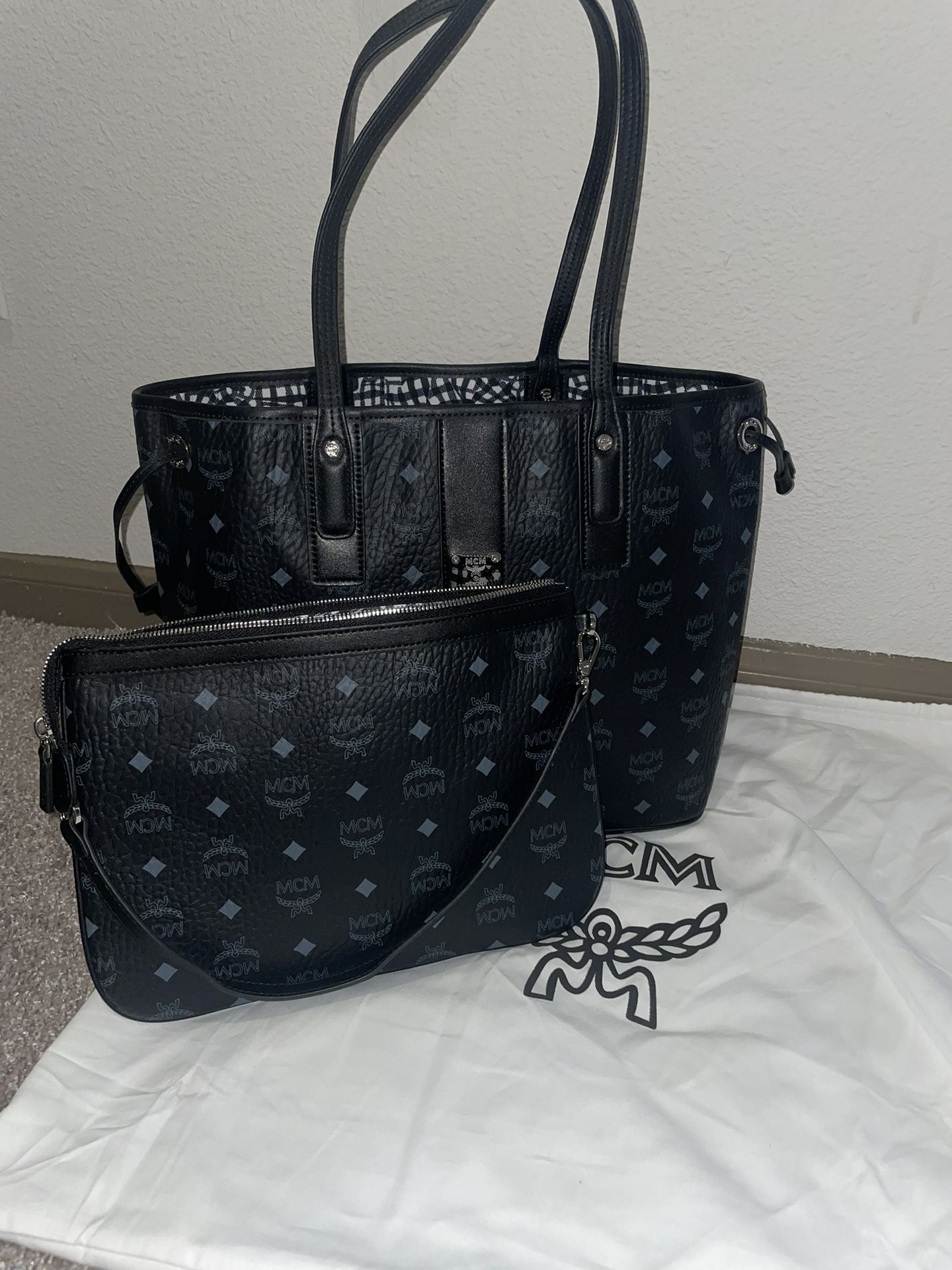 Black MCM Reversible Tote