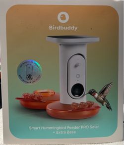Birdbuddy a i mPreo cones Smart Hummingbird Feeder PRO Solar + Extra Base