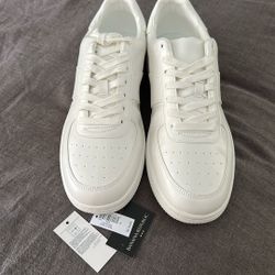 All White Leather Sneakers 
