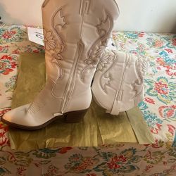 White Cowboy  Boots Size 20
