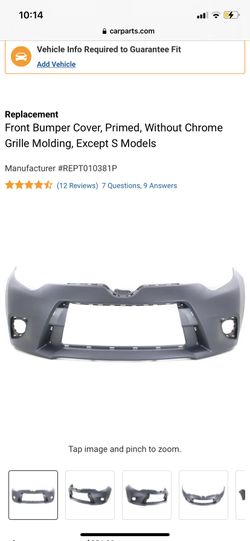 2016 Toyota Corolla LE Bumper