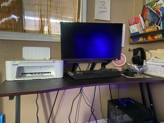 55 Inch Gaming Desk Black