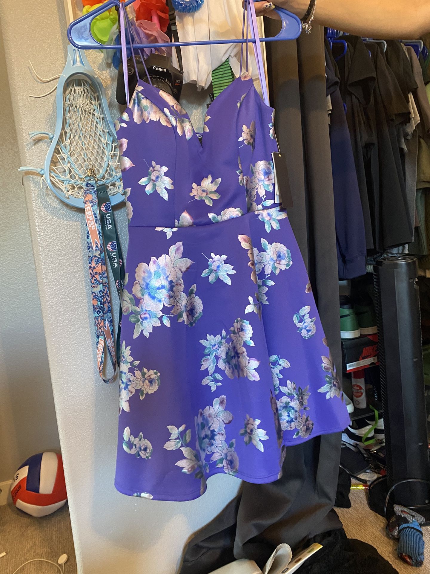 Purple Floral Dress