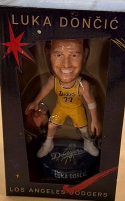 Luka Dončić Lakers Bobblehead LA Dodgers Promo