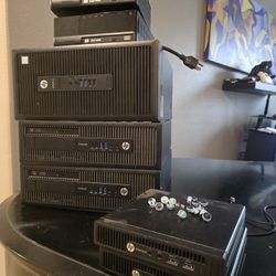 Lot Of Pcs. 3 Desk 2 Dell Mini 2 Cool Minis No Disk Drive 