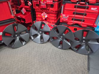 18" TESLA model 3 hub caps ALL 4 included in price