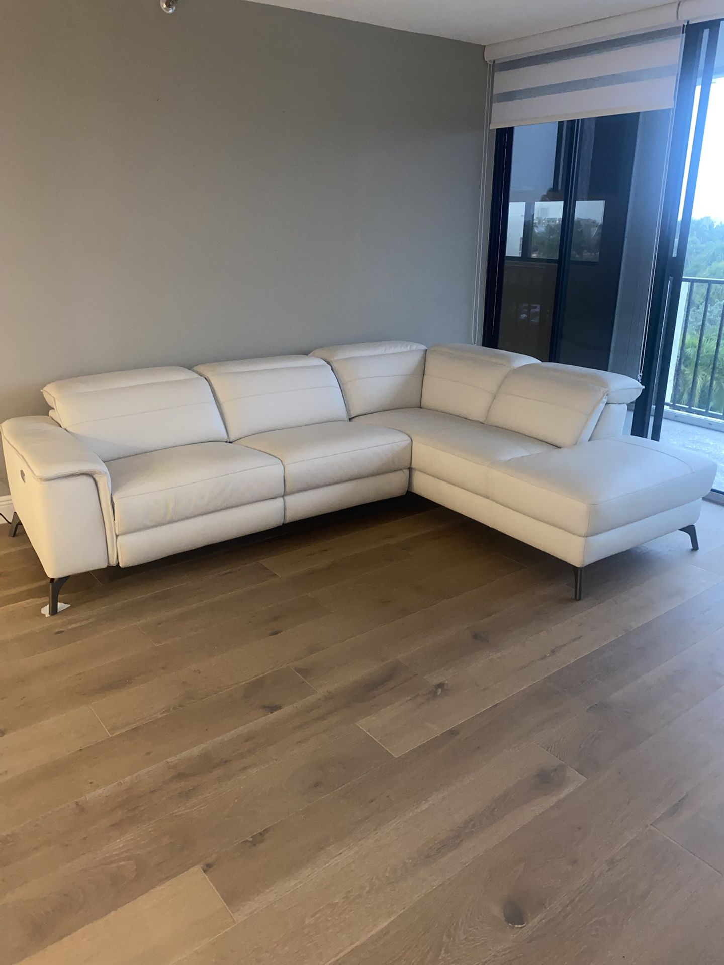 White Leather Couch