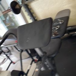 Workout Bench. With Olympic Bar (No Weights)