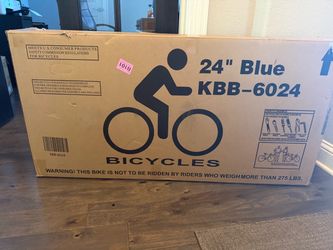 New 24 inch blue boys bike