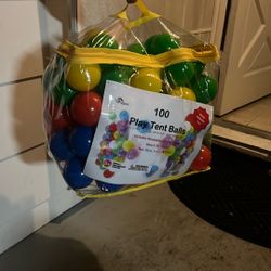 100 play tent Balls, BPA Free Colorful Plastic Balls Baby 2.36"