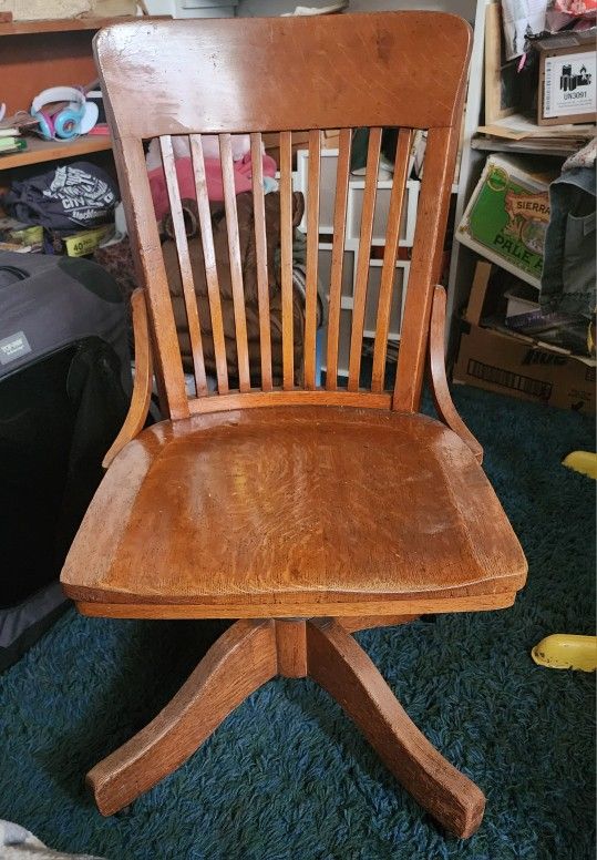 Vintage Retro Rolling Wood Chair