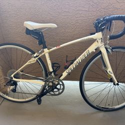 Specialized women’s road bike 48cm Model Dolce. Aluminum body with carbon fiber forks. $600 OBO