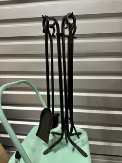 wrought Iron Fireplace Tools Set