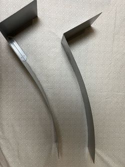 Pair of Metal Curved Wall Shelf Brackets