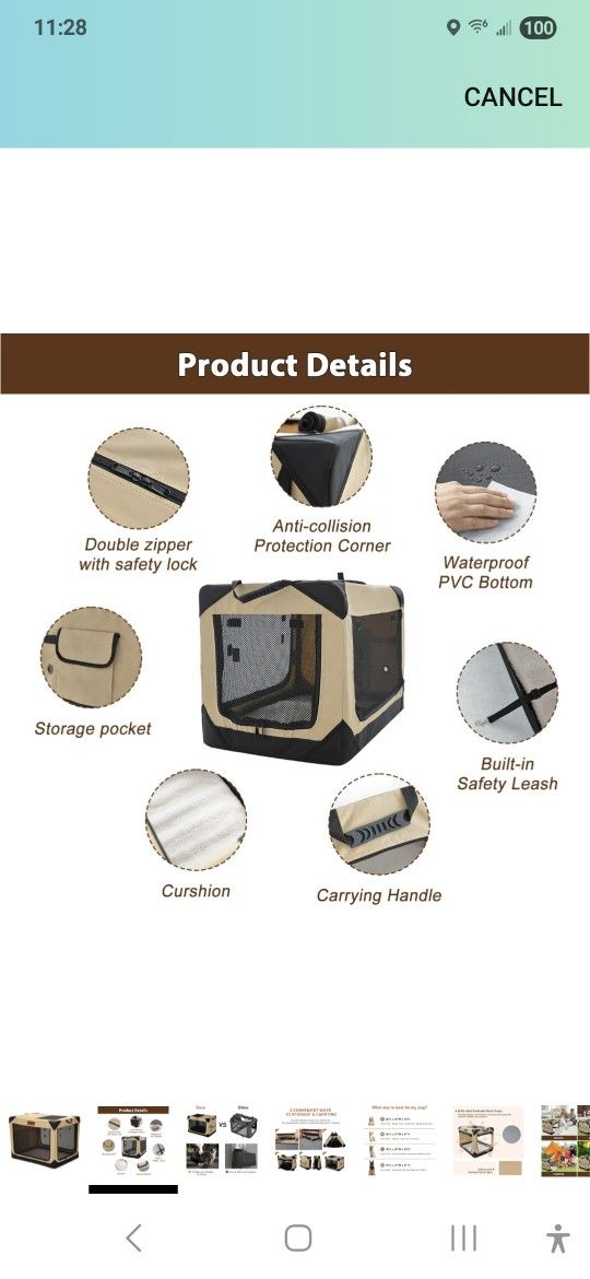Portable Dog Crate