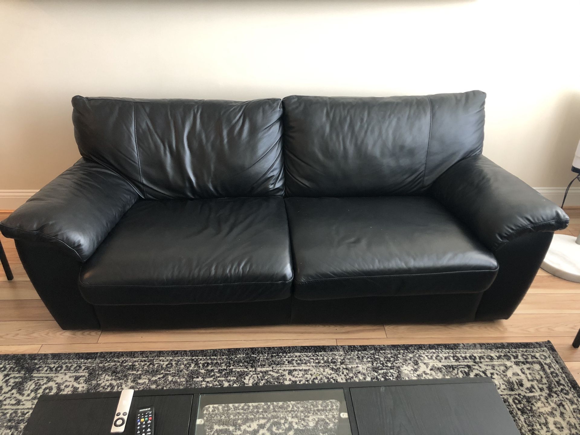 IKEA Leather Sofa Bed