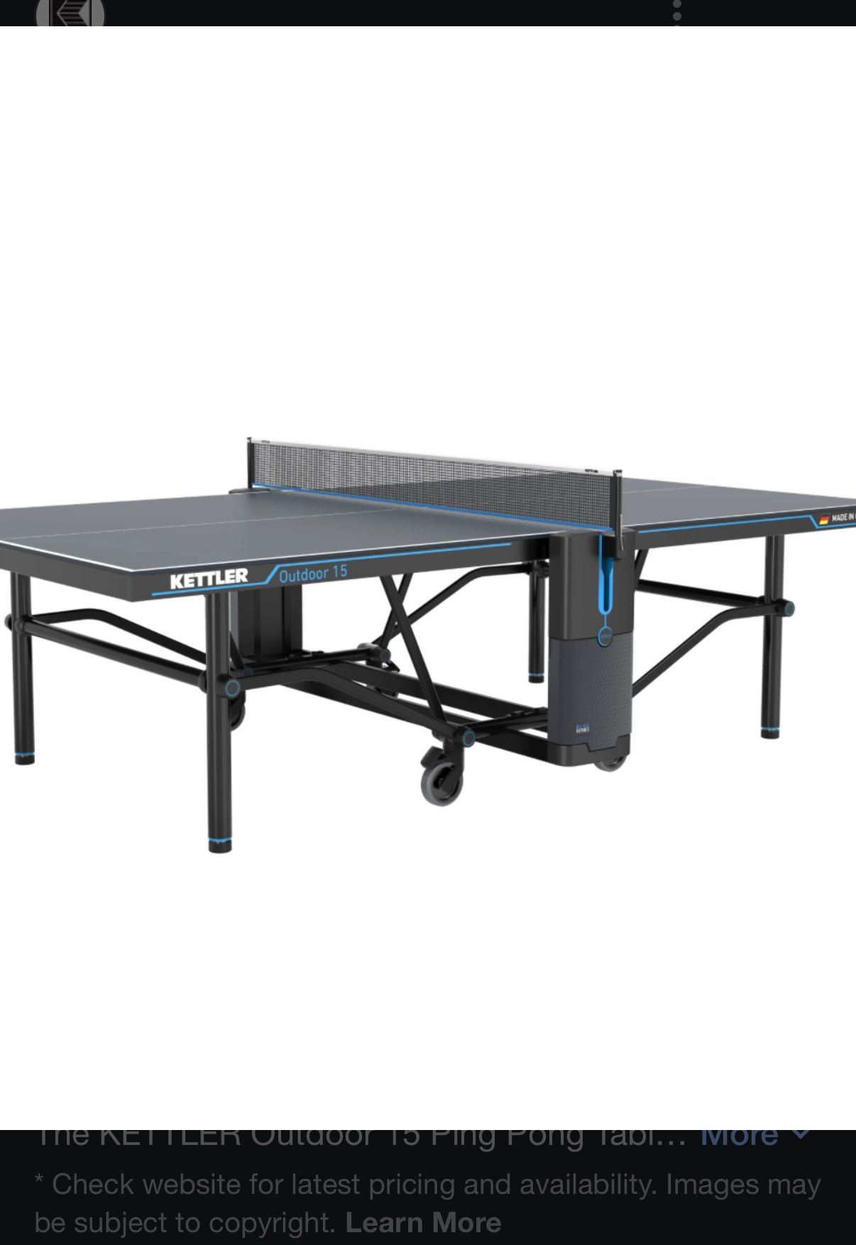 Ketler Outdoor Ping Pong Table