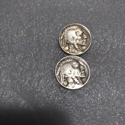 2x 1936 Buffalo Nickels 