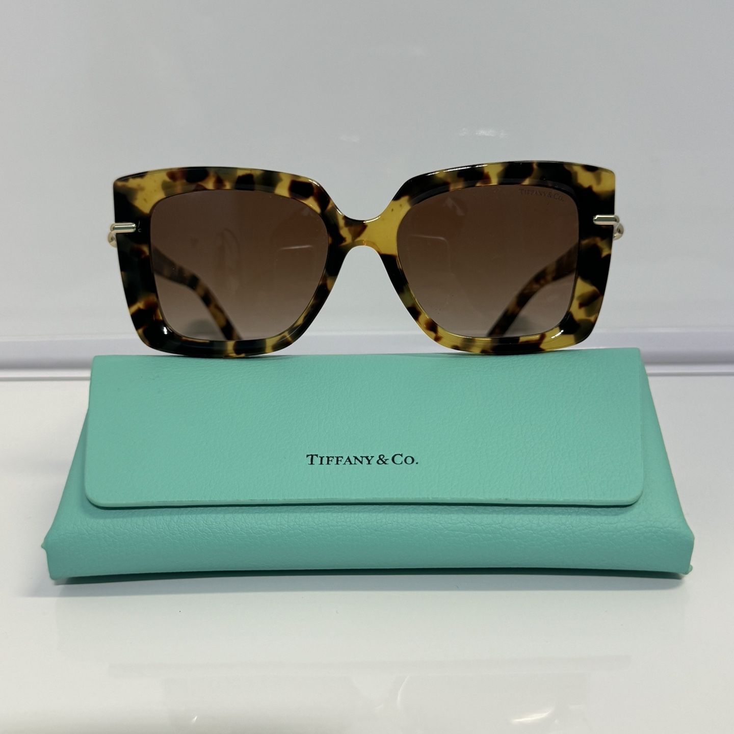 New Tiffany & Co. 4199 Tokyo Tortoise Woman Cateye Sunglasses 