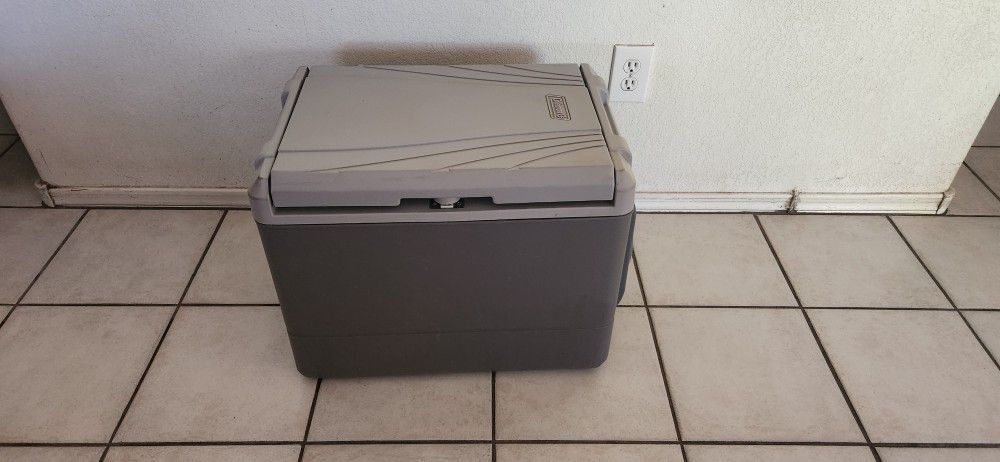 Coleman Electric Cooler Comes With Charger For Auto And Charger For The House Great For Camping