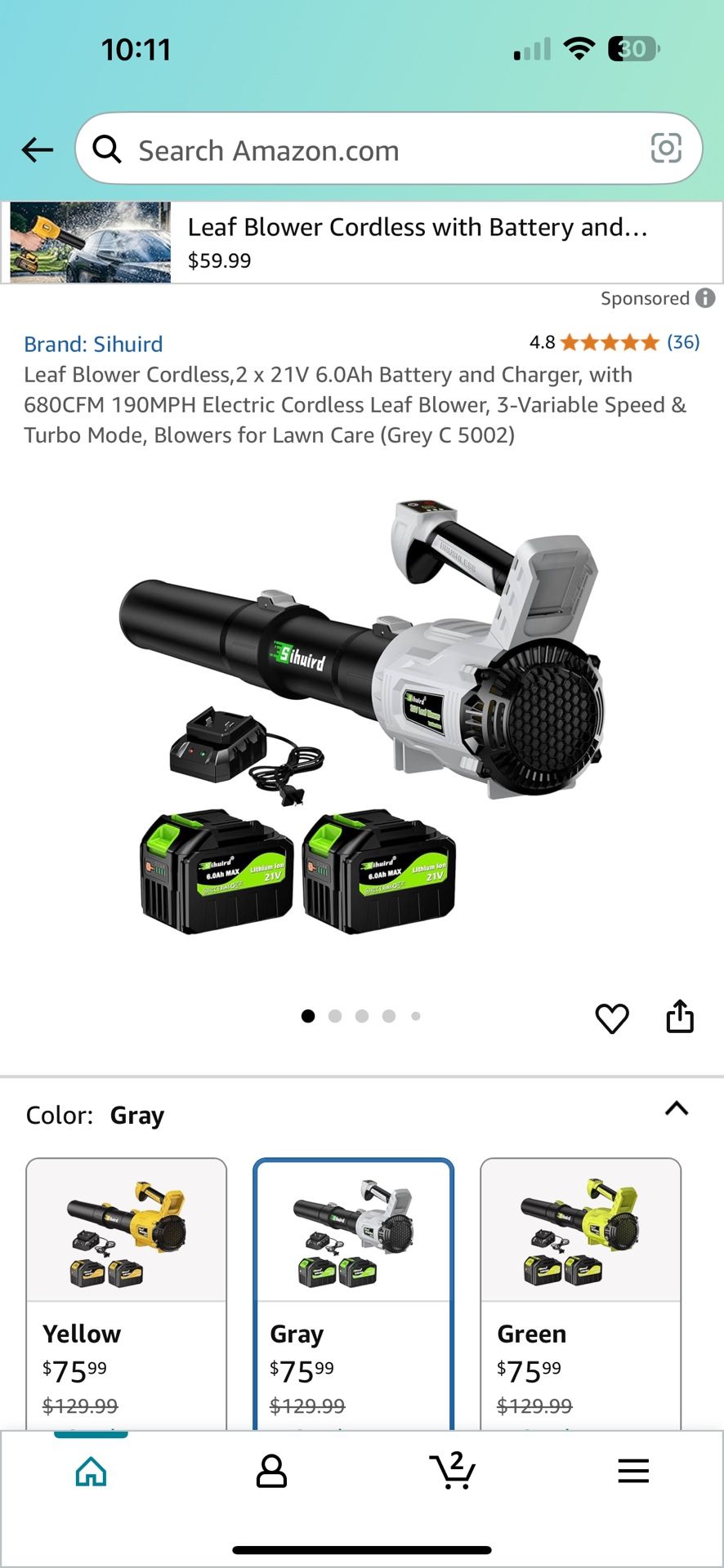 Cordless Leaf Blower