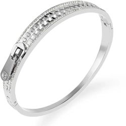 Iced Zipper Bangle Bracelet MOTHER DAY GIFT