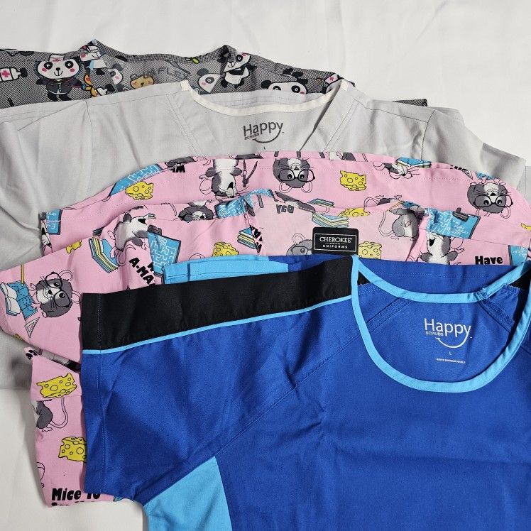 Cherokee And UA Scrub Tops Set Of 4