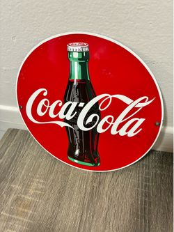 Ande Rooney porcelain coke sign