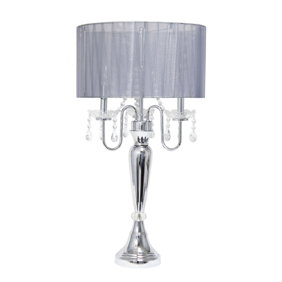 $99 Lalia Home 31” Chrome Crystal Table Lamp