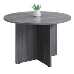 42 Grey Wood Table Top And Base New In Box