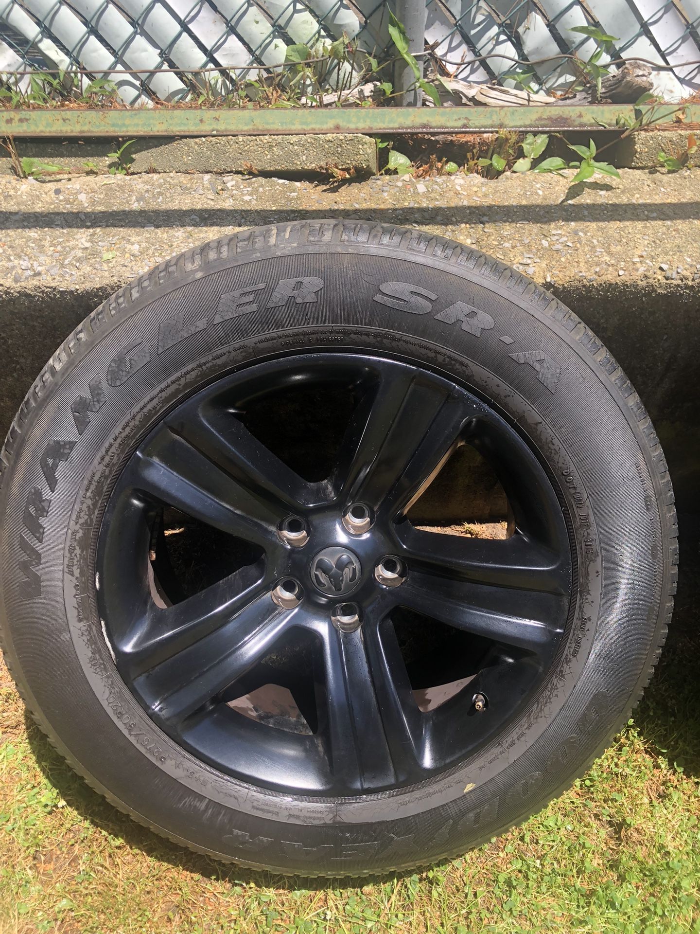 Black Stock Powder Coated Rims & Tires From Dodge 2016 Ram. 5 Lug Pattern