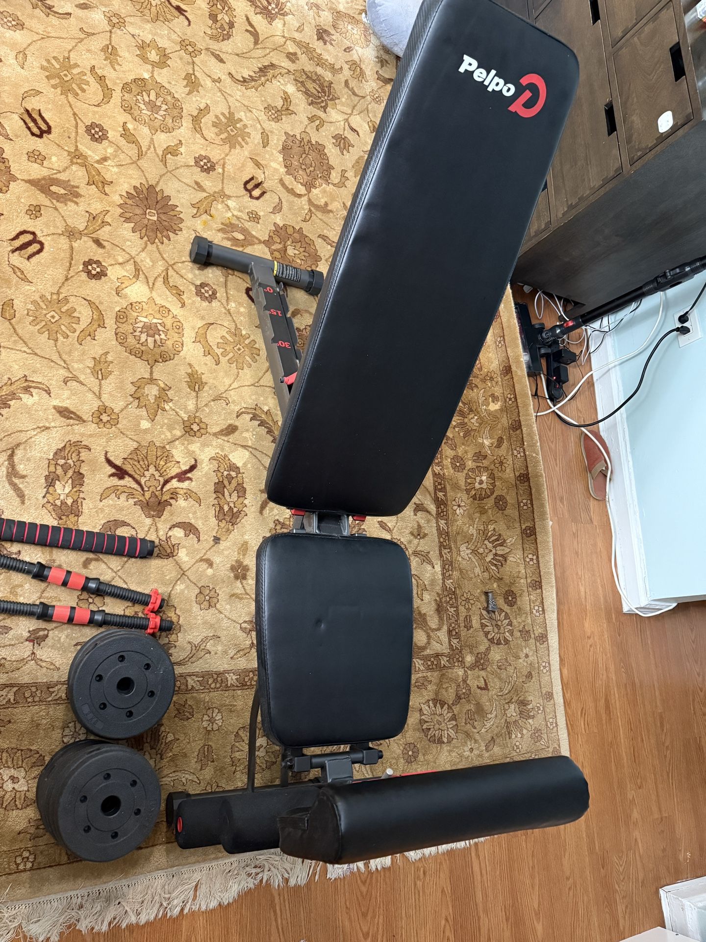 PASYOU Adjustable Weight Bench Full Body Workout Multi-Purpose Foldable. adjustabl Dumbbells,