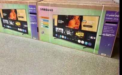 85 Samsung Smart 4K HGTV 120 Hz $55 down on financing for delivery six month warranty
