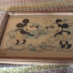Vintage Mickey And Minnie Mouse Art