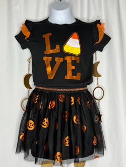 Girls Halloween 2-Piece Outfit Set